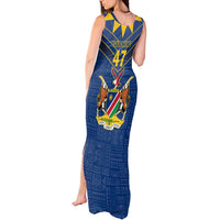 Namibia National Emblem Tank Maxi Dress Sporty Style with Traditional Patterns