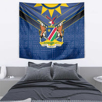 Namibia National Emblem Tapestry Sporty Style with Traditional Patterns