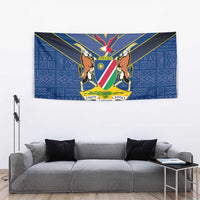 Namibia National Emblem Tapestry Sporty Style with Traditional Patterns