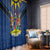 Namibia National Emblem Window Curtain Sporty Style with Traditional Patterns