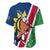 Namibia Flag Baseball Jersey Detailed Design with Traditional Patterns