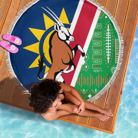 Namibia Flag Beach Blanket Detailed Design with Traditional Patterns