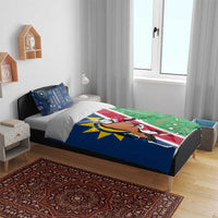 Namibia Flag Bedding Set Detailed Design with Traditional Patterns