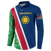 Namibia Flag Button Sweatshirt Detailed Design with Traditional Patterns
