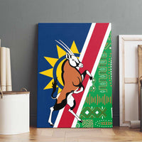 Namibia Flag Canvas Wall Art Detailed Design with Traditional Patterns