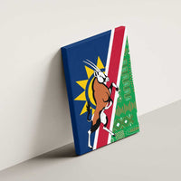Namibia Flag Canvas Wall Art Detailed Design with Traditional Patterns