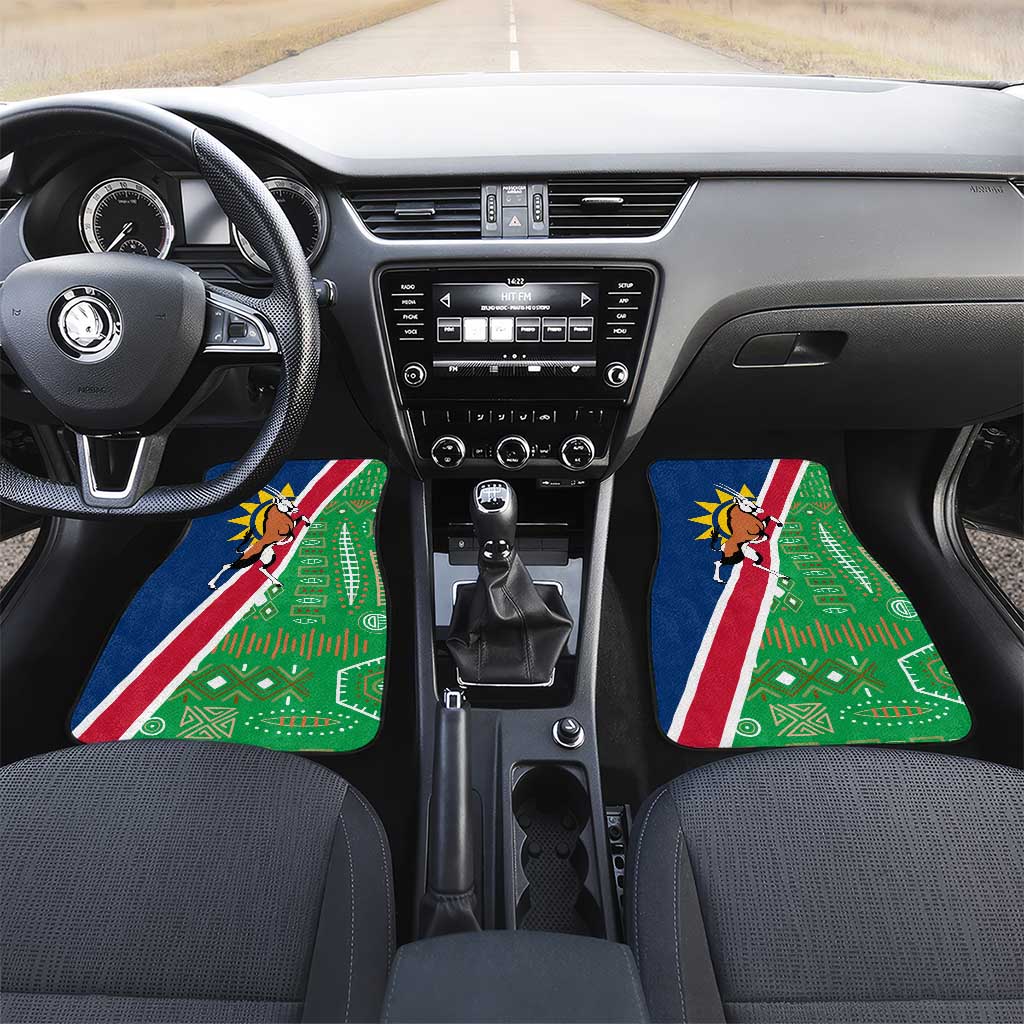 Namibia Flag Car Mats Detailed Design with Traditional Patterns