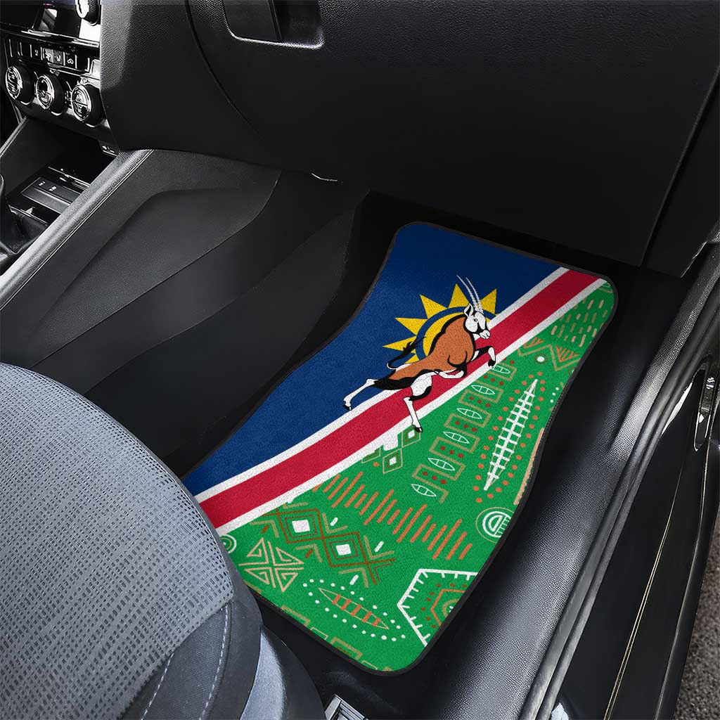 Namibia Flag Car Mats Detailed Design with Traditional Patterns