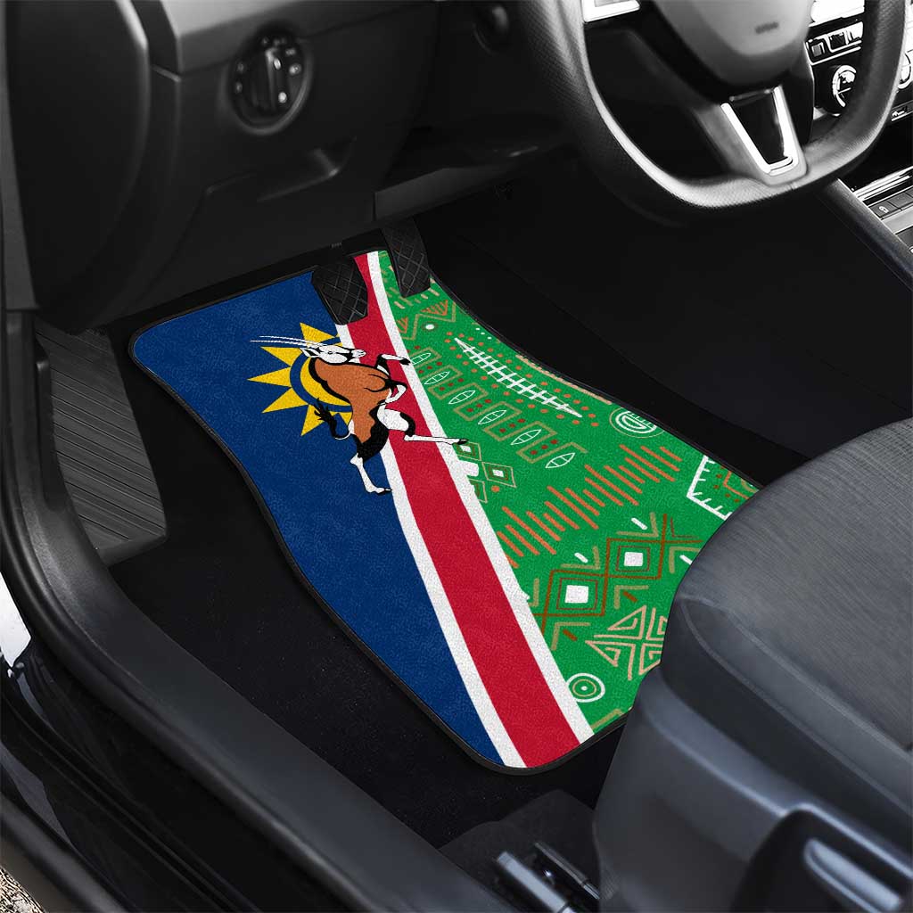 Namibia Flag Car Mats Detailed Design with Traditional Patterns