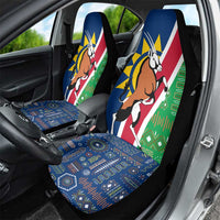 Namibia Flag Car Seat Cover Detailed Design with Traditional Patterns