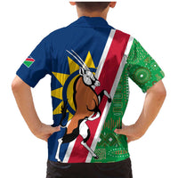 Namibia Flag Family Matching Mermaid Dress and Hawaiian Shirt Detailed Design with Traditional Patterns