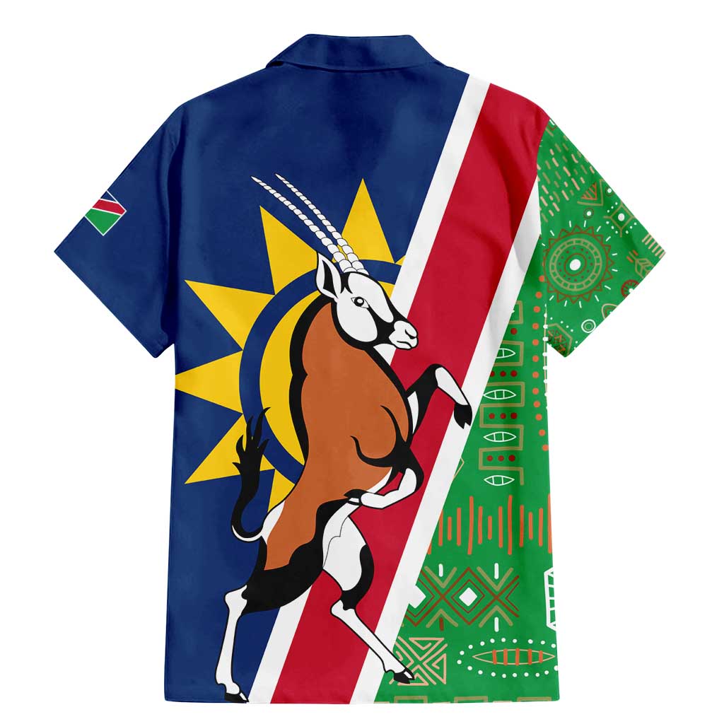 Namibia Flag Family Matching Mermaid Dress and Hawaiian Shirt Detailed Design with Traditional Patterns