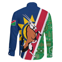 Namibia Flag Family Matching Mermaid Dress and Hawaiian Shirt Detailed Design with Traditional Patterns