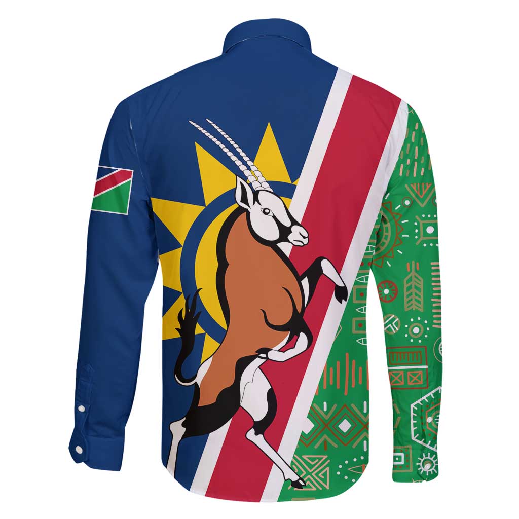 Namibia Flag Family Matching Puletasi and Hawaiian Shirt Detailed Design with Traditional Patterns