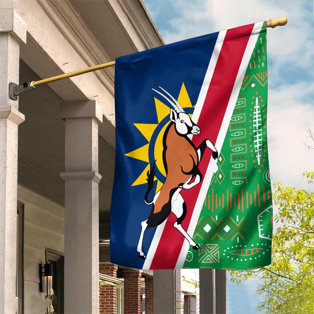 Namibia Flag Garden Flag Detailed Design with Traditional Patterns