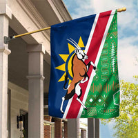 Namibia Flag Garden Flag Detailed Design with Traditional Patterns