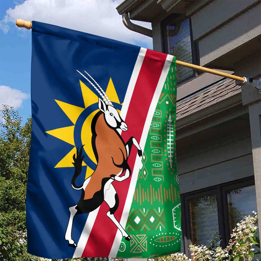 Namibia Flag Garden Flag Detailed Design with Traditional Patterns