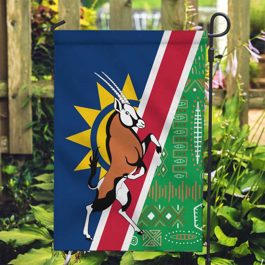 Namibia Flag Garden Flag Detailed Design with Traditional Patterns