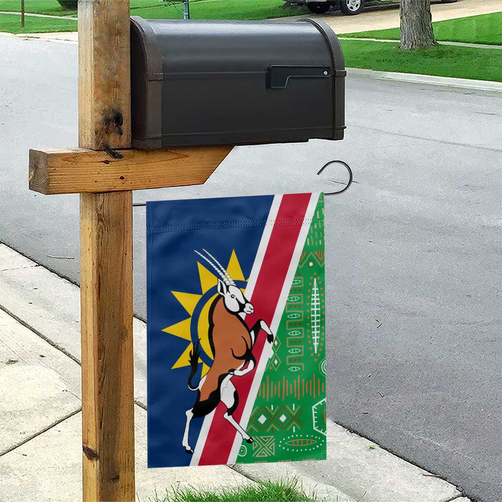 Namibia Flag Garden Flag Detailed Design with Traditional Patterns