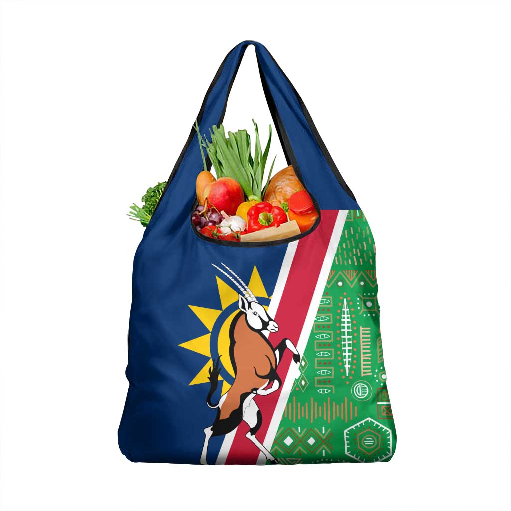 Namibia Flag Grocery Bag Detailed Design with Traditional Patterns