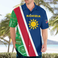 Namibia Flag Hawaiian Shirt Detailed Design with Traditional Patterns