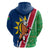 Namibia Flag Hoodie Detailed Design with Traditional Patterns