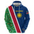 Namibia Flag Hoodie Detailed Design with Traditional Patterns