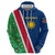 Namibia Flag Hoodie Detailed Design with Traditional Patterns