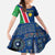 Namibia Flag Kid Short Sleeve Dress Detailed Design with Traditional Patterns