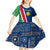 Namibia Flag Kid Short Sleeve Dress Detailed Design with Traditional Patterns