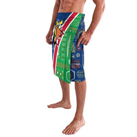 Namibia Flag Lavalava Detailed Design with Traditional Patterns