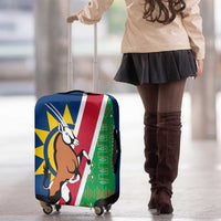 Namibia Flag Luggage Cover Detailed Design with Traditional Patterns