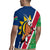 Namibia Flag Rugby Jersey Detailed Design with Traditional Patterns