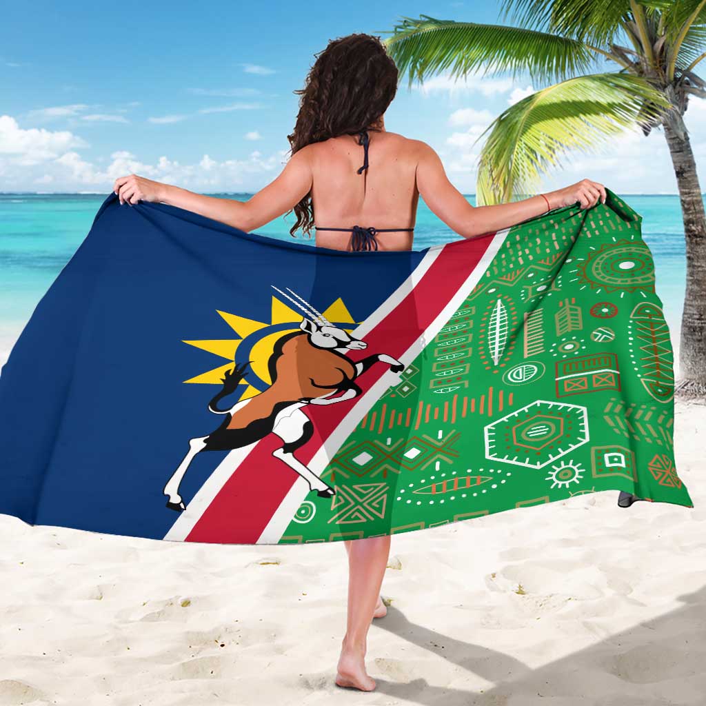 Namibia Flag Sarong Detailed Design with Traditional Patterns