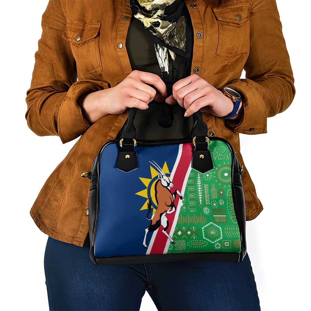 Namibia Flag Shoulder Handbag Detailed Design with Traditional Patterns