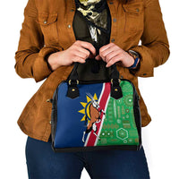 Namibia Flag Shoulder Handbag Detailed Design with Traditional Patterns