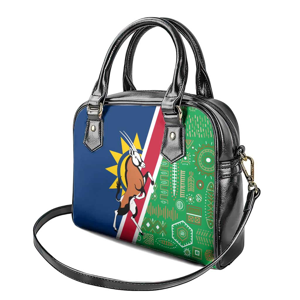 Namibia Flag Shoulder Handbag Detailed Design with Traditional Patterns