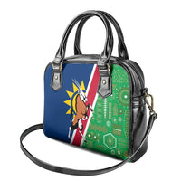Namibia Flag Shoulder Handbag Detailed Design with Traditional Patterns