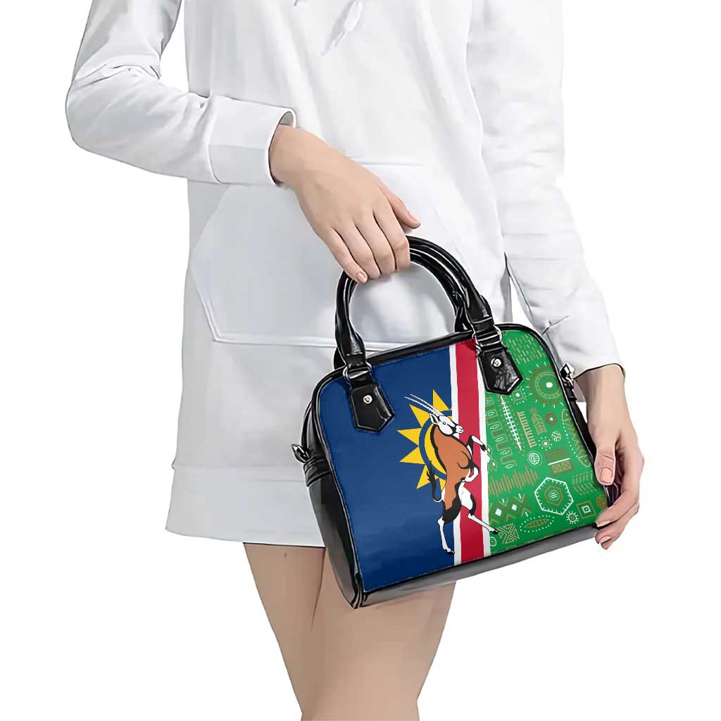 Namibia Flag Shoulder Handbag Detailed Design with Traditional Patterns