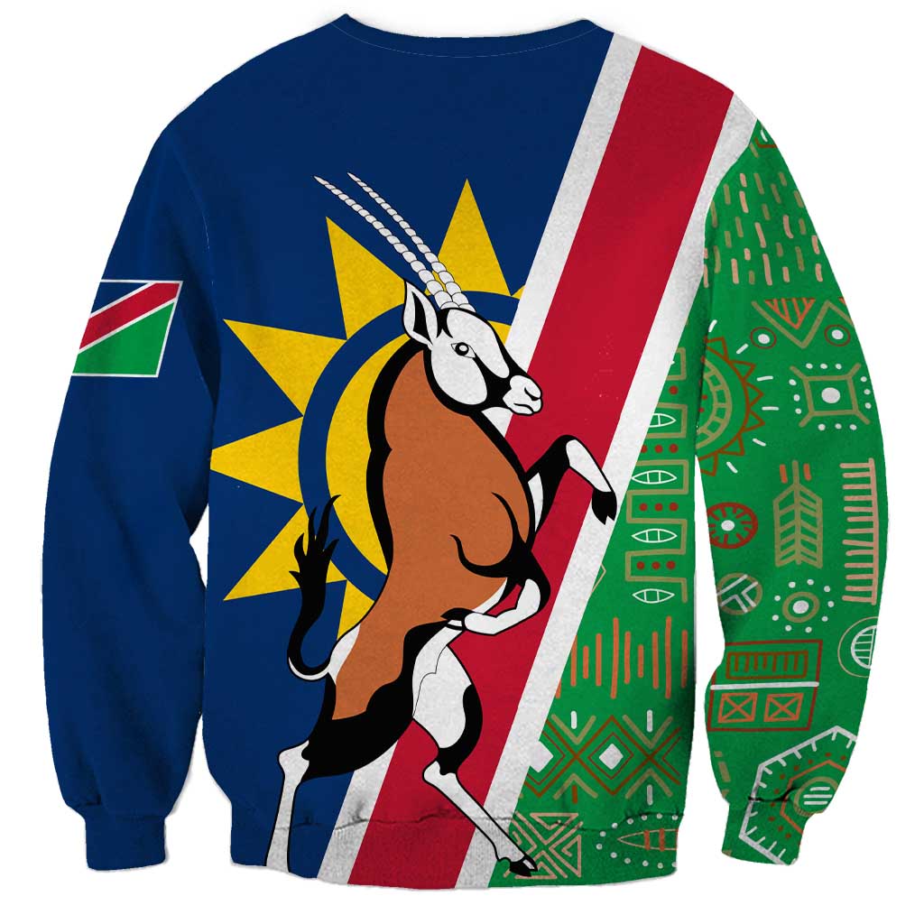 Namibia Flag Sweatshirt Detailed Design with Traditional Patterns