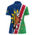 Namibia Flag Women Polo Shirt Detailed Design with Traditional Patterns