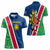 Namibia Flag Women Polo Shirt Detailed Design with Traditional Patterns