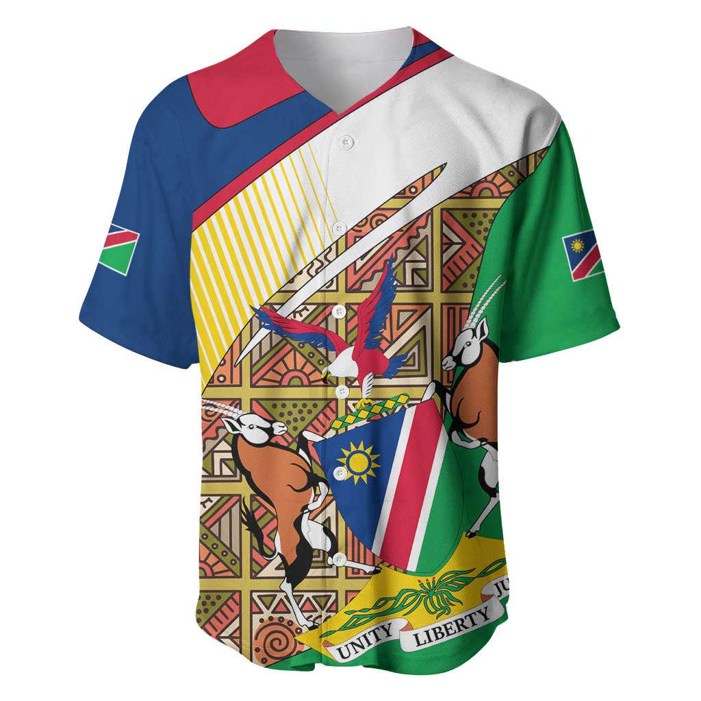 Namibia Map Baseball Jersey National Emblem & Cultural Motif Design