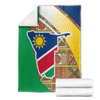 Namibia Map Blanket National Emblem & Cultural Motif Design