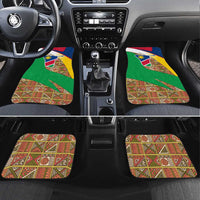 Namibia Map Car Mats National Emblem & Cultural Motif Design