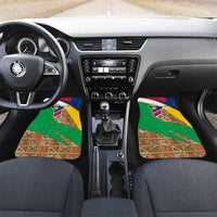 Namibia Map Car Mats National Emblem & Cultural Motif Design