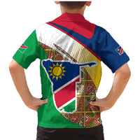 Namibia Map Family Matching Mermaid Dress and Hawaiian Shirt National Emblem & Cultural Motif Design
