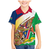Namibia Map Family Matching Mermaid Dress and Hawaiian Shirt National Emblem & Cultural Motif Design