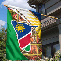 Namibia Map Garden Flag National Emblem & Cultural Motif Design
