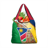 Namibia Map Grocery Bag National Emblem & Cultural Motif Design